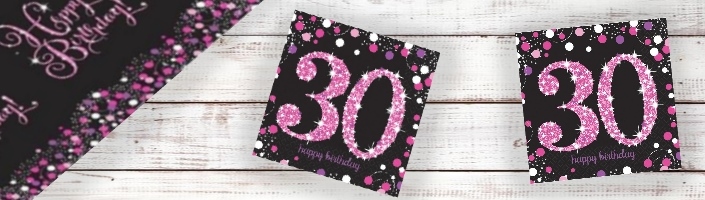 Pink Sparkle 30th Birthday Party Supplies | Balloon | Decoration | Pack